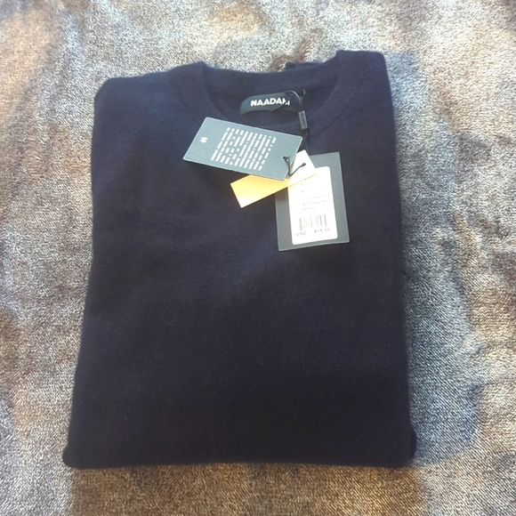 NWT - NAADAM 100% cashmere the essentials men's sweater - Color Navy - Picture 2 of 9
